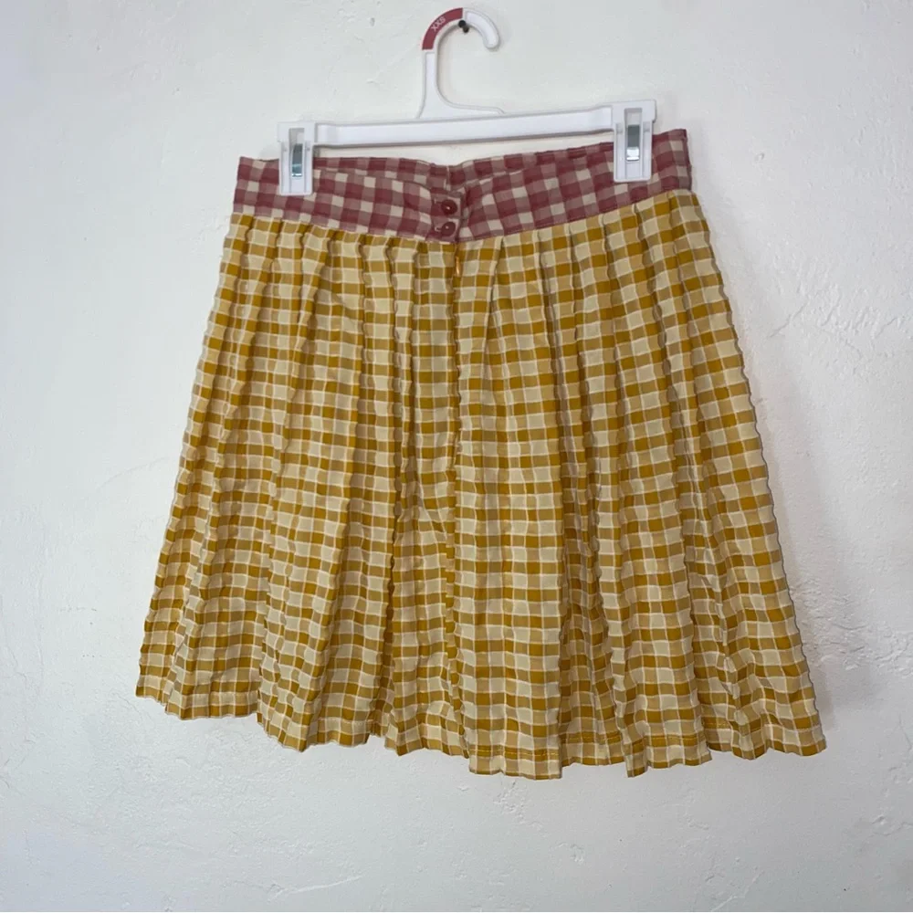 Lisa Says Gah Meg Plaid Mini Skirt from Nuuly Two Tone Plaid A Line Medium 29-30
